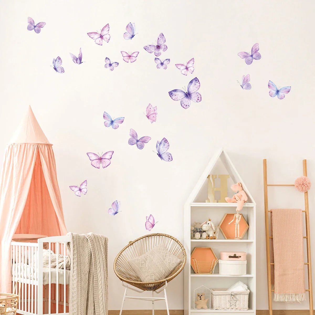 Décoration Murale - ButterfliesSticker™ - Violet - Baby lovy