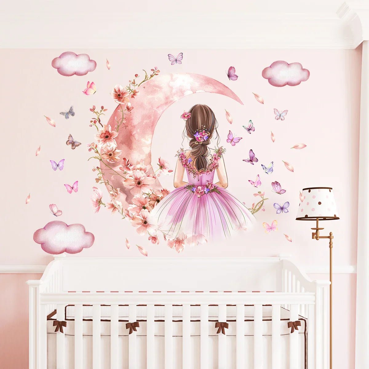 Décoration Murale - PrincesseSticker™ - Lune Rose - Baby lovy